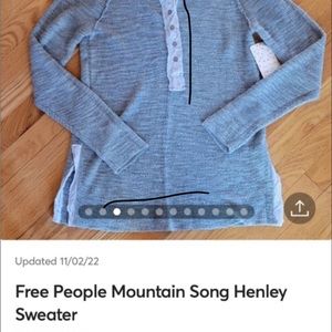 Free People Mountain Song Henley